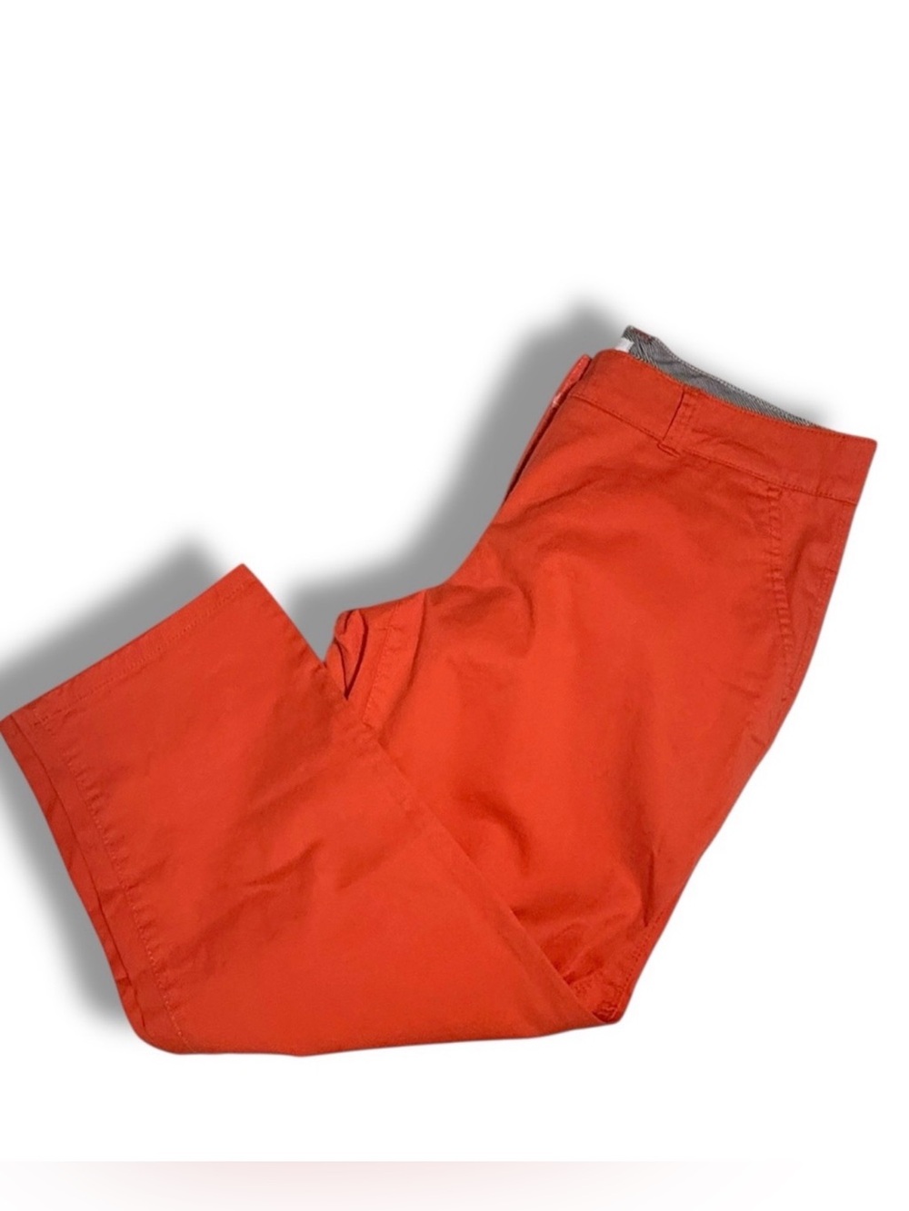 Crown & Ivy Women’s Bright Orange Capri Chinos 8